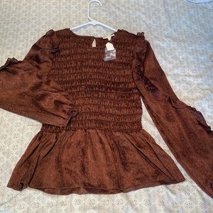 Brand new gorgeous brown blouse